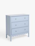 John Lewis ANYDAY Hem 3 Drawer Chest, Light Blue