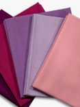 Oddies Textiles Plain Fat Quarter Fabrics, Pack of 5, Pink/Purple