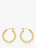 IBB 9ct Gold Creole Twist Hoop Earrings, Gold