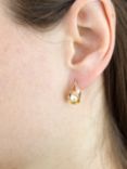 IBB 9ct Gold Pearl Teardrop Earrings, Gold