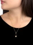 IBB 9ct Gold Freshwater Pearl Sling Pendant Necklace, Gold