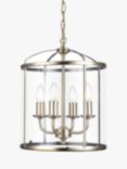 John Lewis Walker 4 Arm Pendant Ceiling Light, Antique Brass