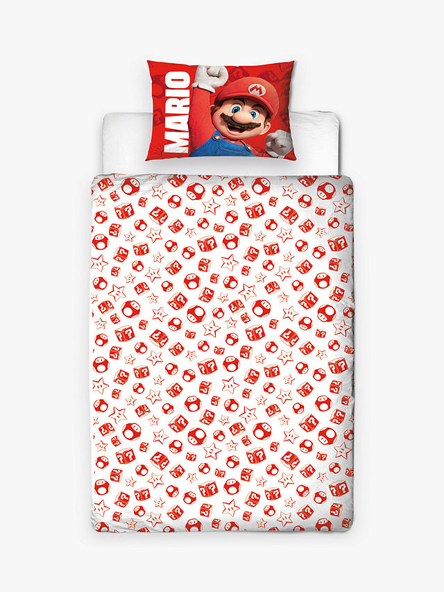 Super Mario Bros. Reversible Duvet Cover and Pillowcase Set, Single Set