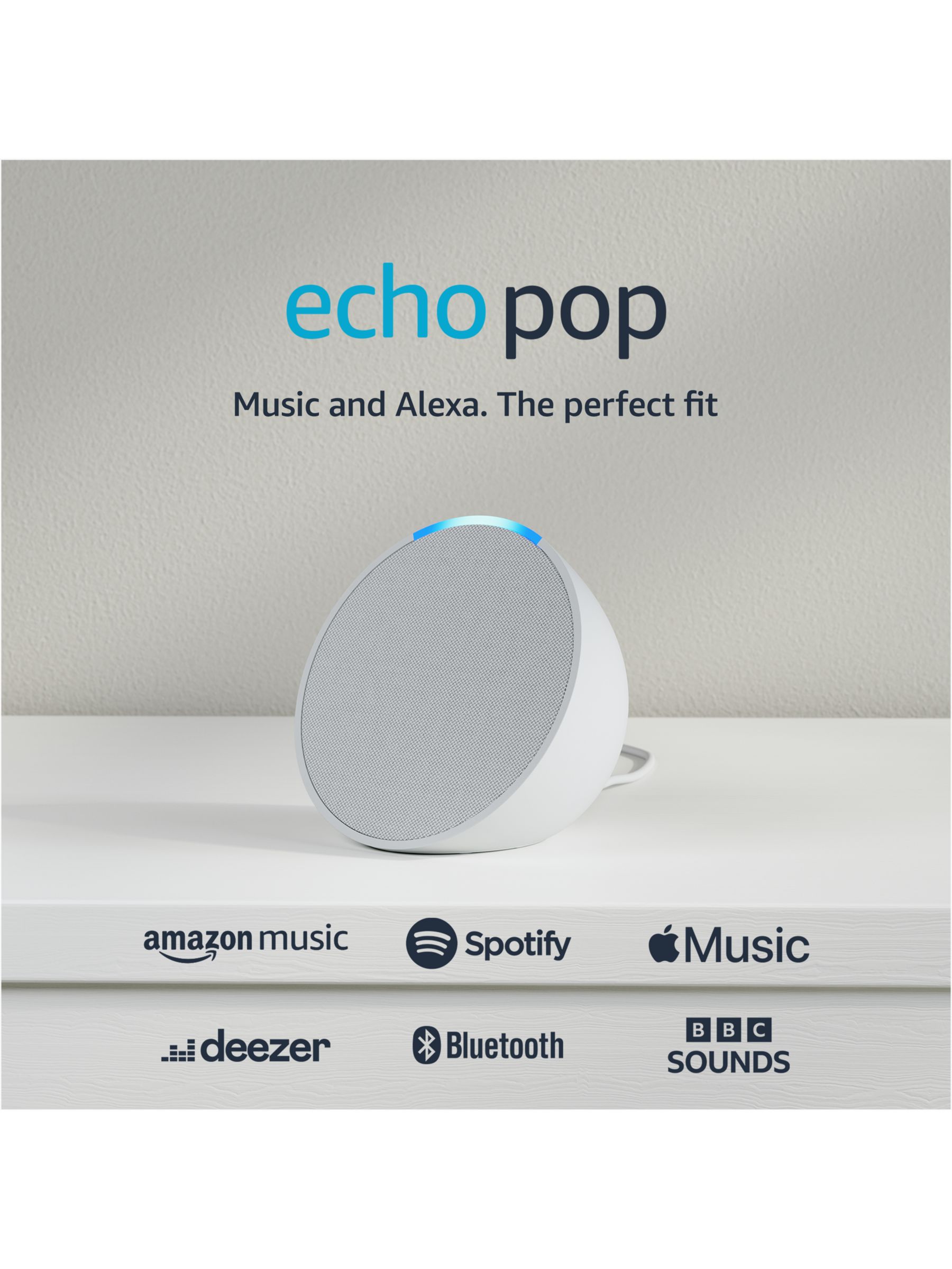 Echo Pop Smart Speaker with Alexa Voice Recognition & Control
