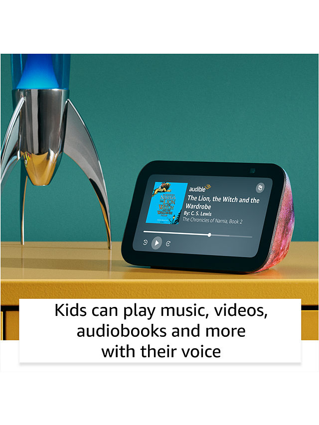 Amazon Echo Show 5 (3rd Gen) Kids Smart Speaker with 5.5" Screen, Alexa Voice Recognition & Parental Controls, Galaxy