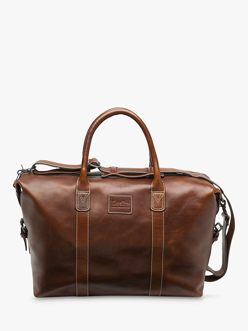 Buy Loake Balmoral Vegetable Tanned Leather Weekend Bag, Brown Online at johnlewis.com