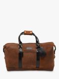 Loake Cornwall Suede and Leather Weekend Bag, Brown