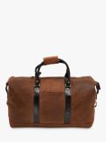 Loake Cornwall Suede and Leather Weekend Bag, Brown