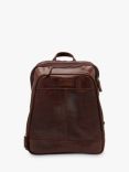 Loake Waterloo Leather Backpack, Brown