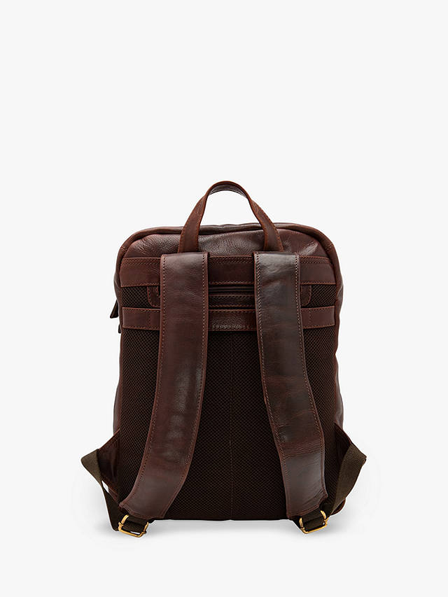 Loake Waterloo Leather Backpack, Brown