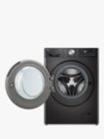 LG F4Y913BCTA1 Freestanding Washing Machine, 13kg Load, 1400rpm Spin, Black