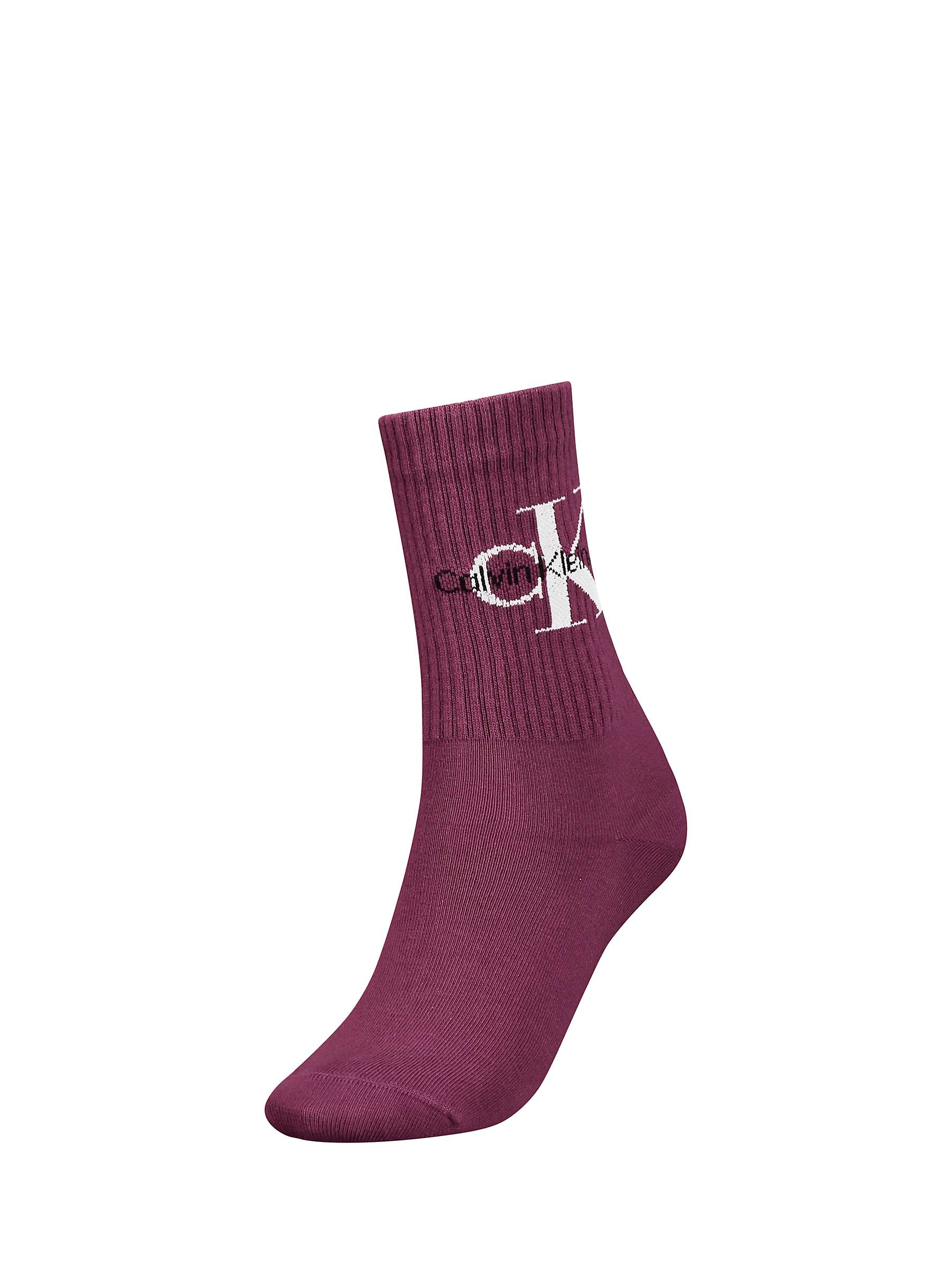 Buy Calvin Klein Ribbed Logo Socks Online at johnlewis.com