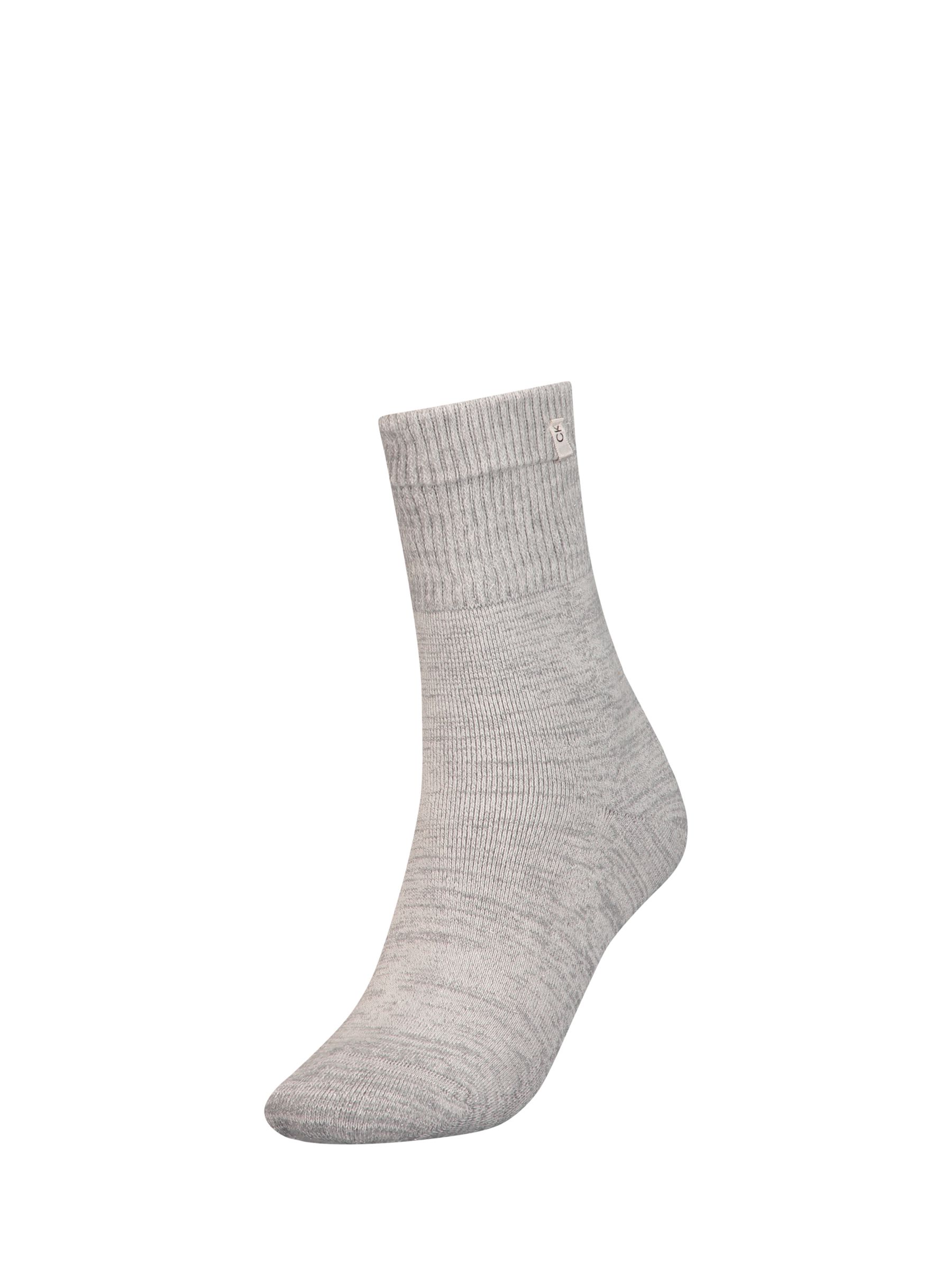 Calvin Klein Home Lurex Ankle Socks, 001 Grey at John Lewis & Partners