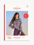 Sirdar Jewelspun Whirlpool Women's Sweater Knitting Pattern, 10702
