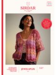 Sirdar Jewelspun Hot House Flowers Cardigan Knitting Pattern, 10715