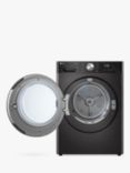 LG FDV1110B  DUALDry FDV1110B Heat Pump Tumble Dryer, 10kg Load, Platinum Black