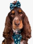 Pawsome Paws Boutique Leopard Spot Dog Bow Tie, Green