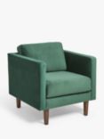 John Lewis ANYDAY Eavis Armchair, Dark Leg, Bottle Green Smooth Velvet