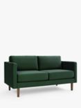 John Lewis ANYDAY Eavis Medium 2 Seater Sofa, Dark Leg, Bottle Green Smooth Velvet