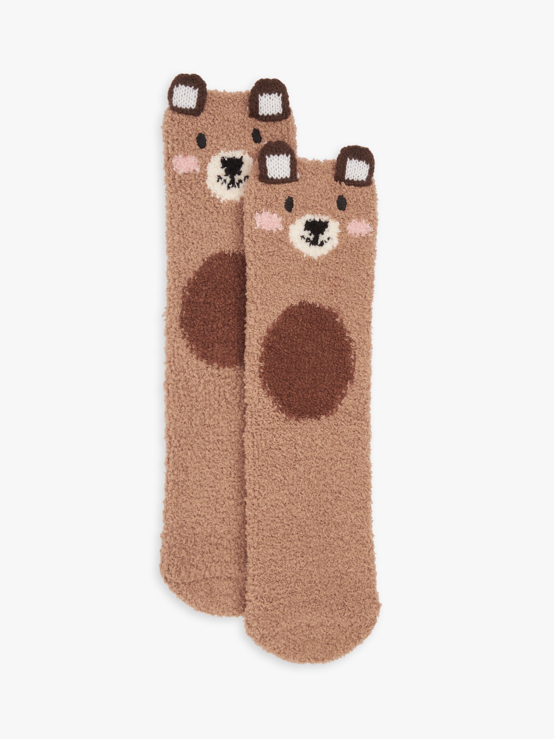 John Lewis Fluffy Bear Lounge Socks