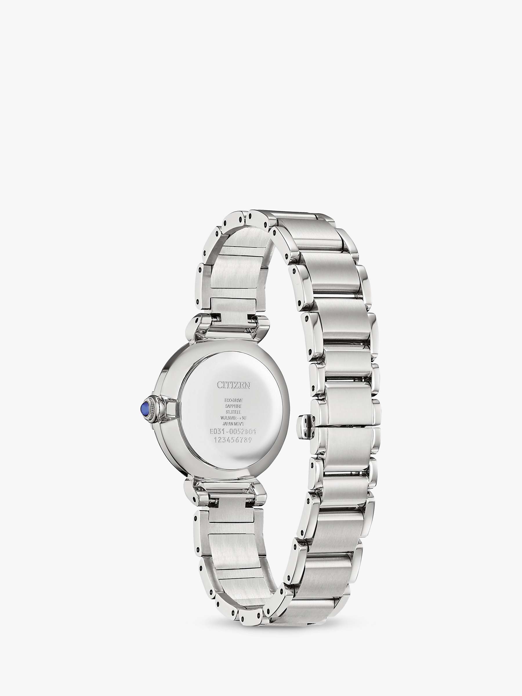 Buy Citizen Eco-Drive L Mae Diamond & Sapphire Bracelet Watch Online at johnlewis.com