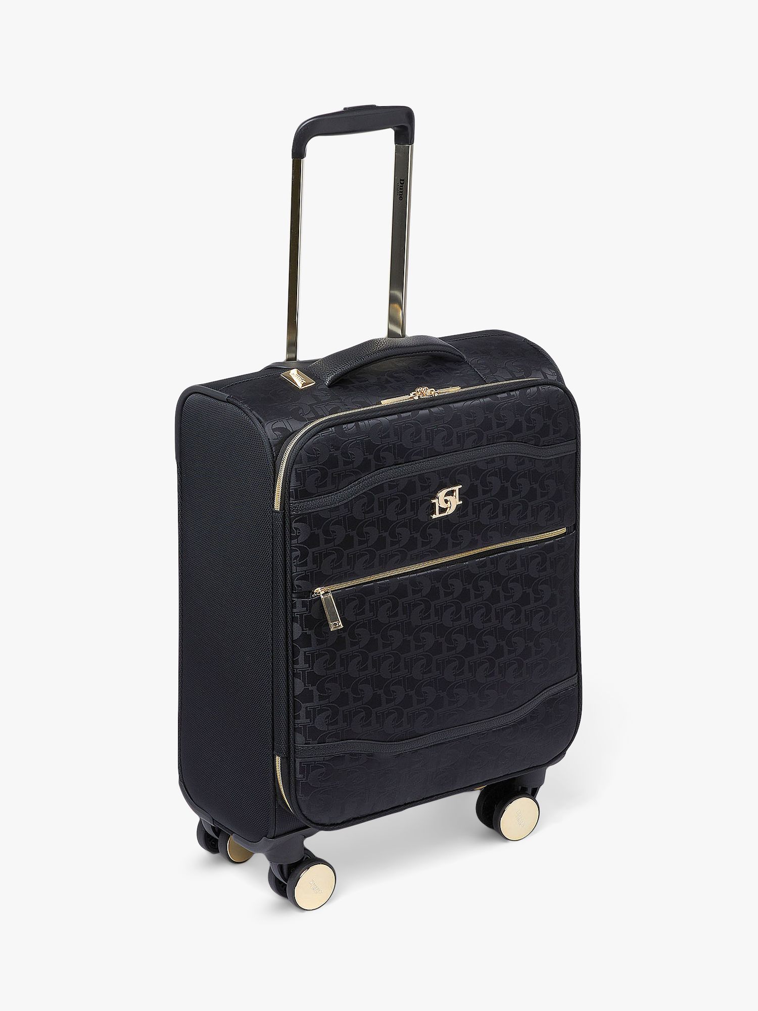 Dune Oriel 4-Wheel 55cm Monogram Print Cabin Case, Black