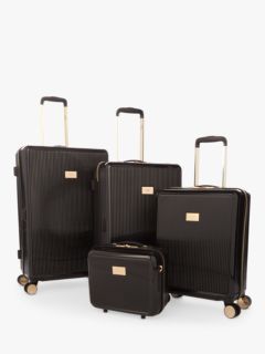 Dune Olive 4-Wheel 67cm Medium Suitcase, Black Gloss