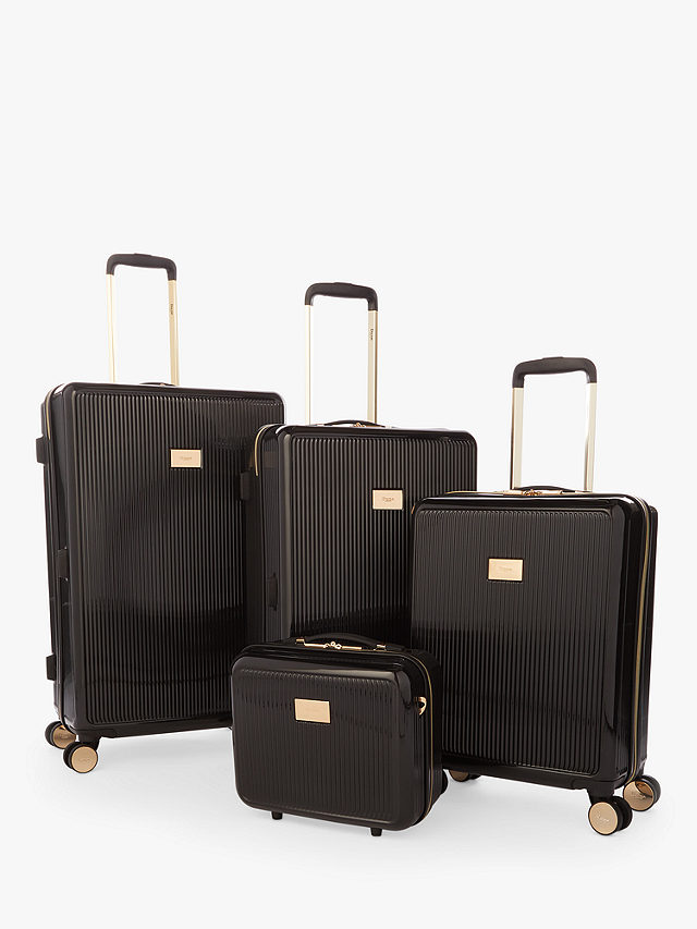 Dune Olive 4-Wheel 77cm Large Suitcase, Black Gloss