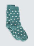 John Lewis Spot Wool Silk Blend Ankle Socks