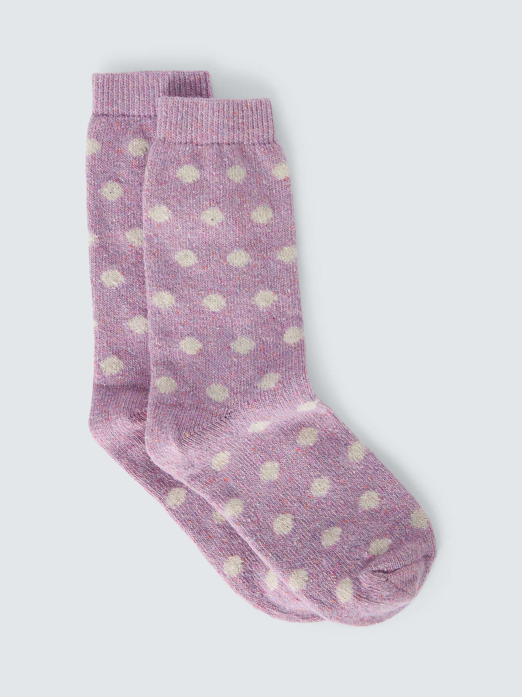 Buy John Lewis Spot Wool Silk Blend Ankle Socks Online at johnlewis.com