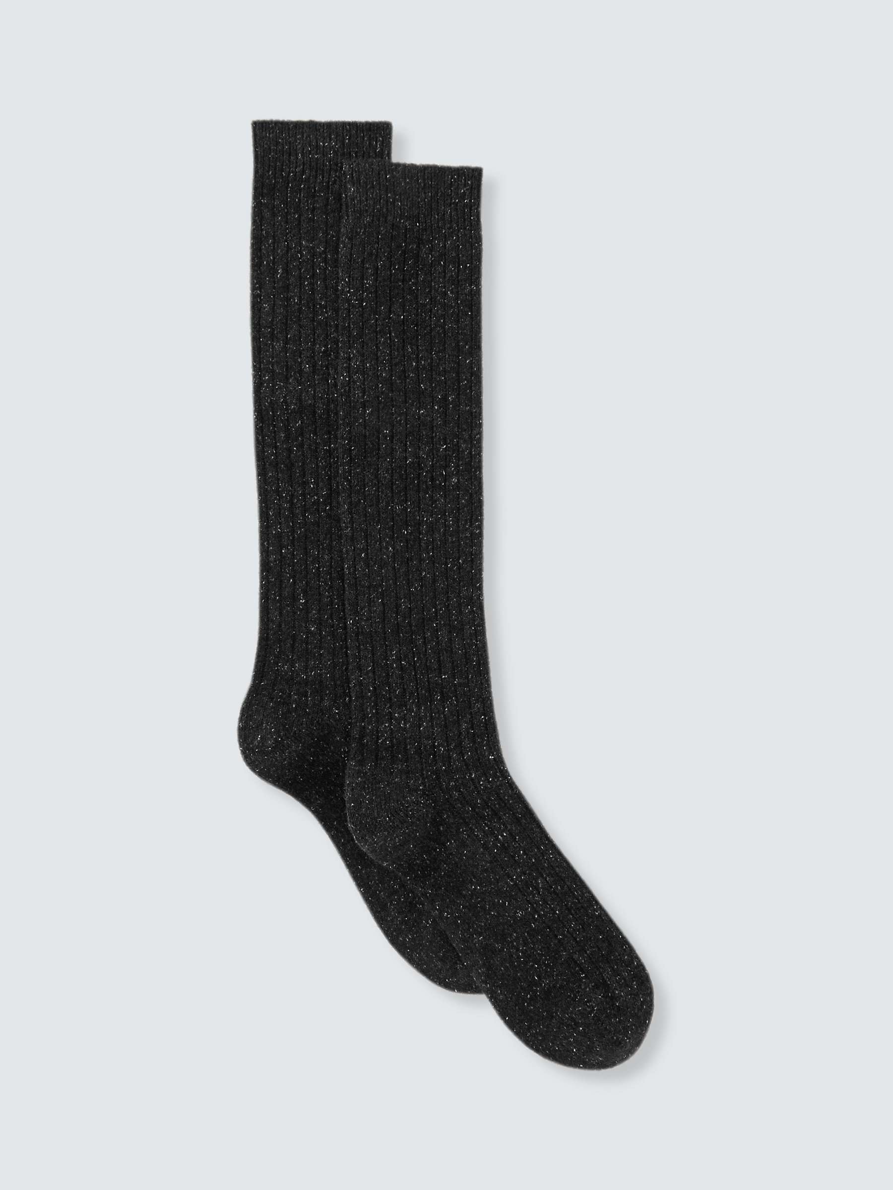Buy John Lewis Ribbed Wool Silk Blend Knee High Socks Online at johnlewis.com