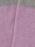 John Lewis Speckled Wool Silk Blend Socks, Pink/Grey
