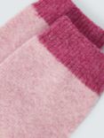 John Lewis Speckled Wool Silk Blend Socks, Pink/Fuschia