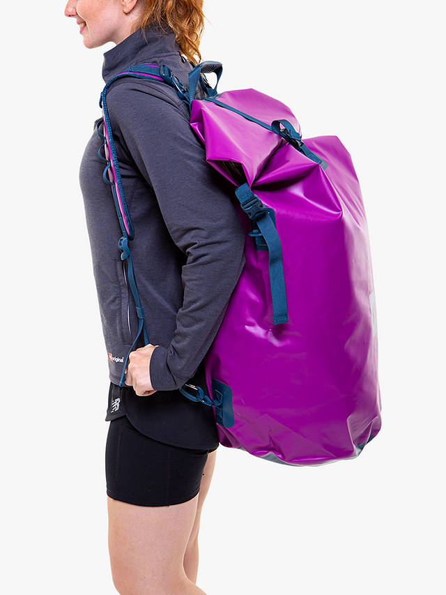 Red 60L Roll-Top Dry Bag Backpack, Venture Purple