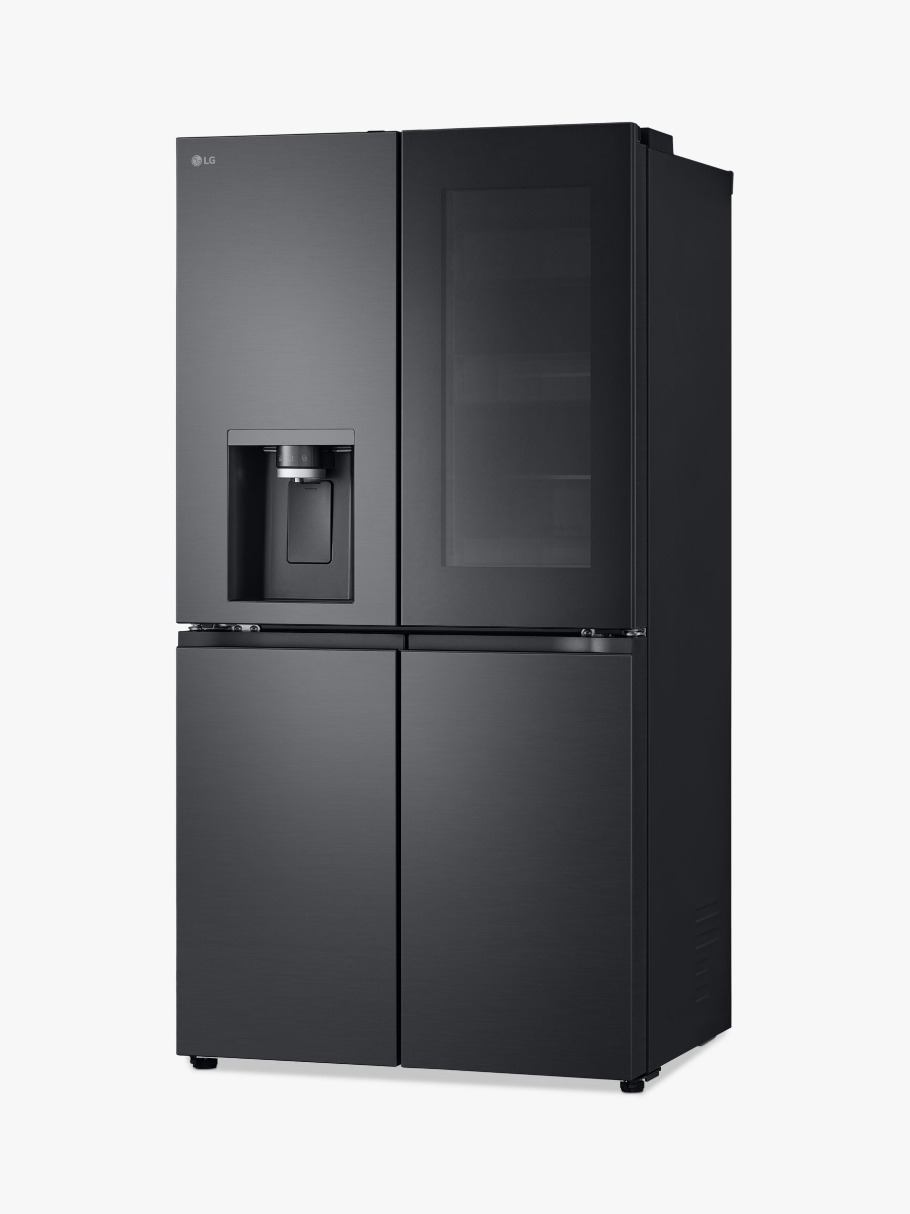 LG GMG960EVJE Freestanding 60/40 Plumbed American Fridge Freezer, Black