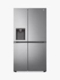 LG GSLV71PZTD Freestanding 60/40 American Non-Plumbled Fridge Freezer, Shiny Steel
