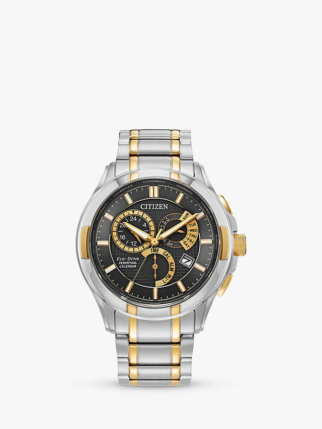 Citizen Men's Classic 8700 Eco-Drive Bracelet Strap Watch, Silver/Gold