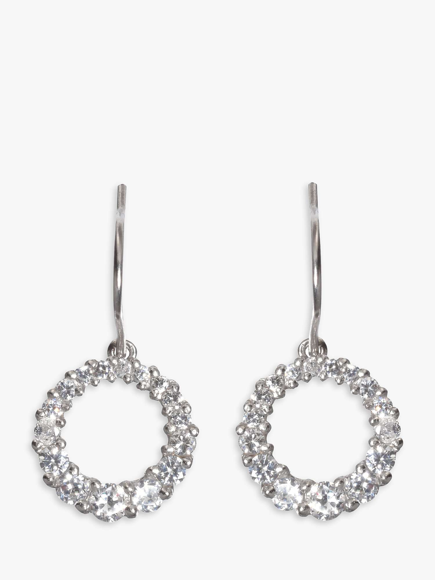 Buy Eclectica Vintage Circle of Life Cubic Zirconia Drop Earrings, Silver Online at johnlewis.com