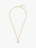 Estella Bartlett Pearl Wrap Pendant Rope Necklace, Gold