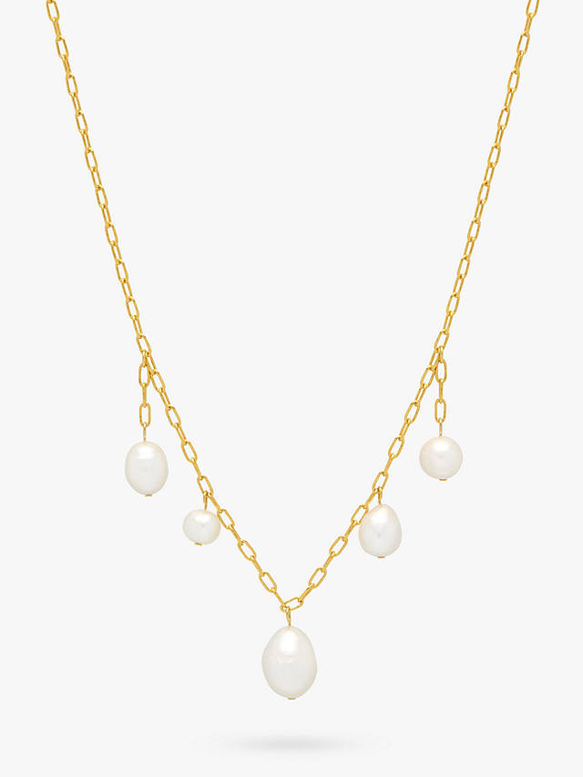 Estella Bartlett Pearl Drop Necklace, Gold