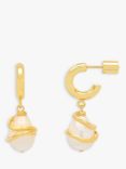 Estella Bartlett Pearl Wrap Hoop Earrings, Gold