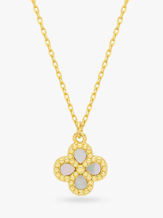 Estella Bartlett 'All Kinds of Wonderful' Dotted Pearl Flower Pendant Necklace, Gold