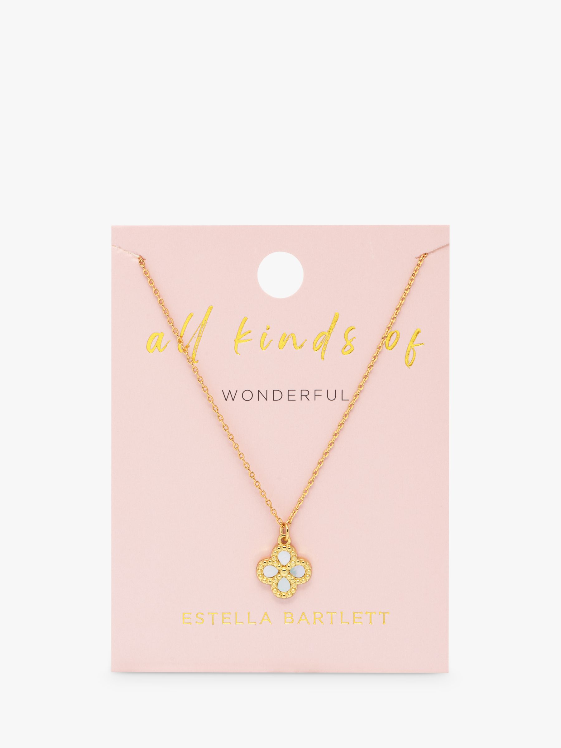 Estella Bartlett 'All Kinds of Wonderful' Dotted Pearl Flower Pendant ...