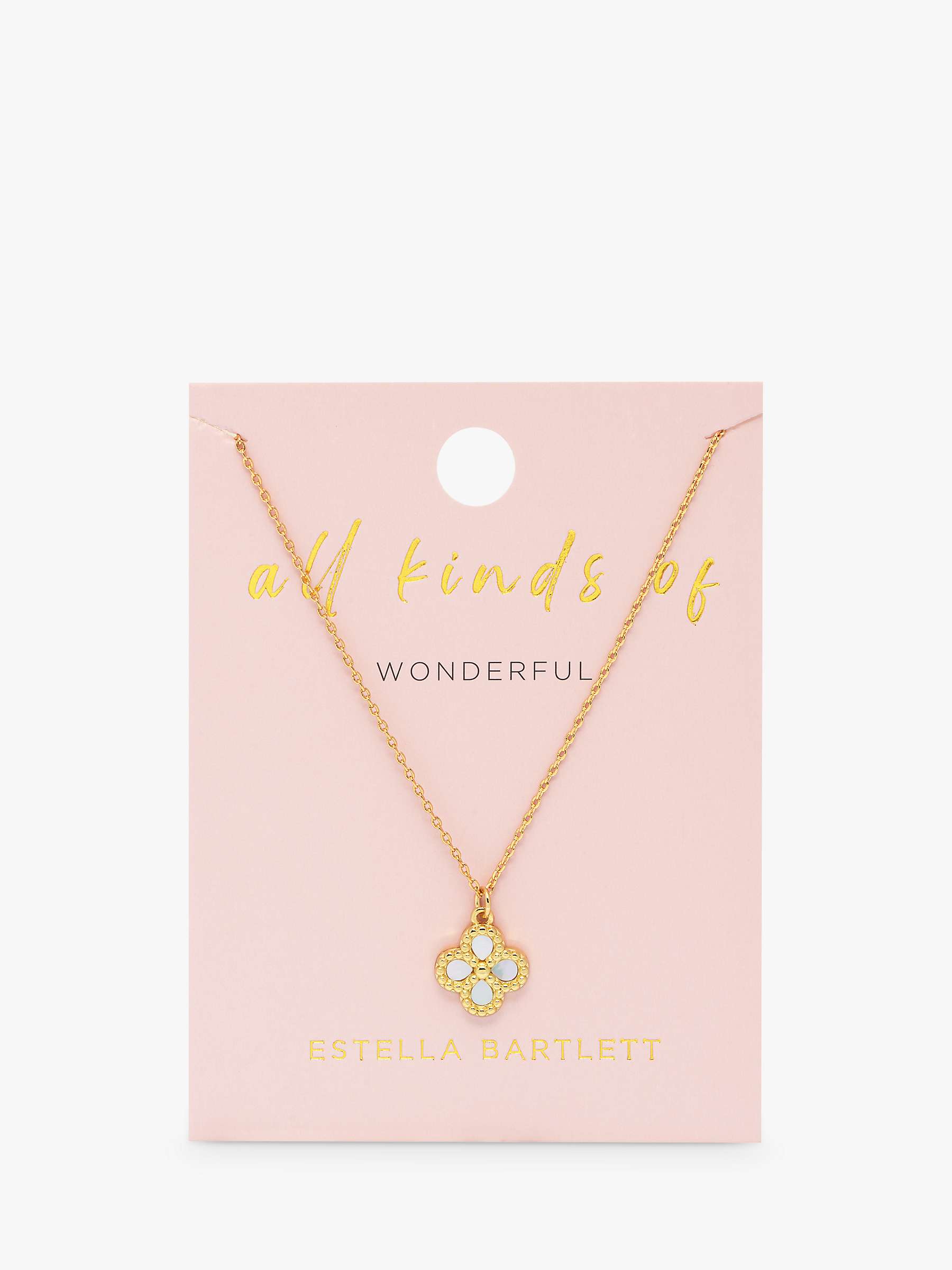 Estella Bartlett 'All Kinds of Wonderful' Dotted Pearl Flower Pendant ...
