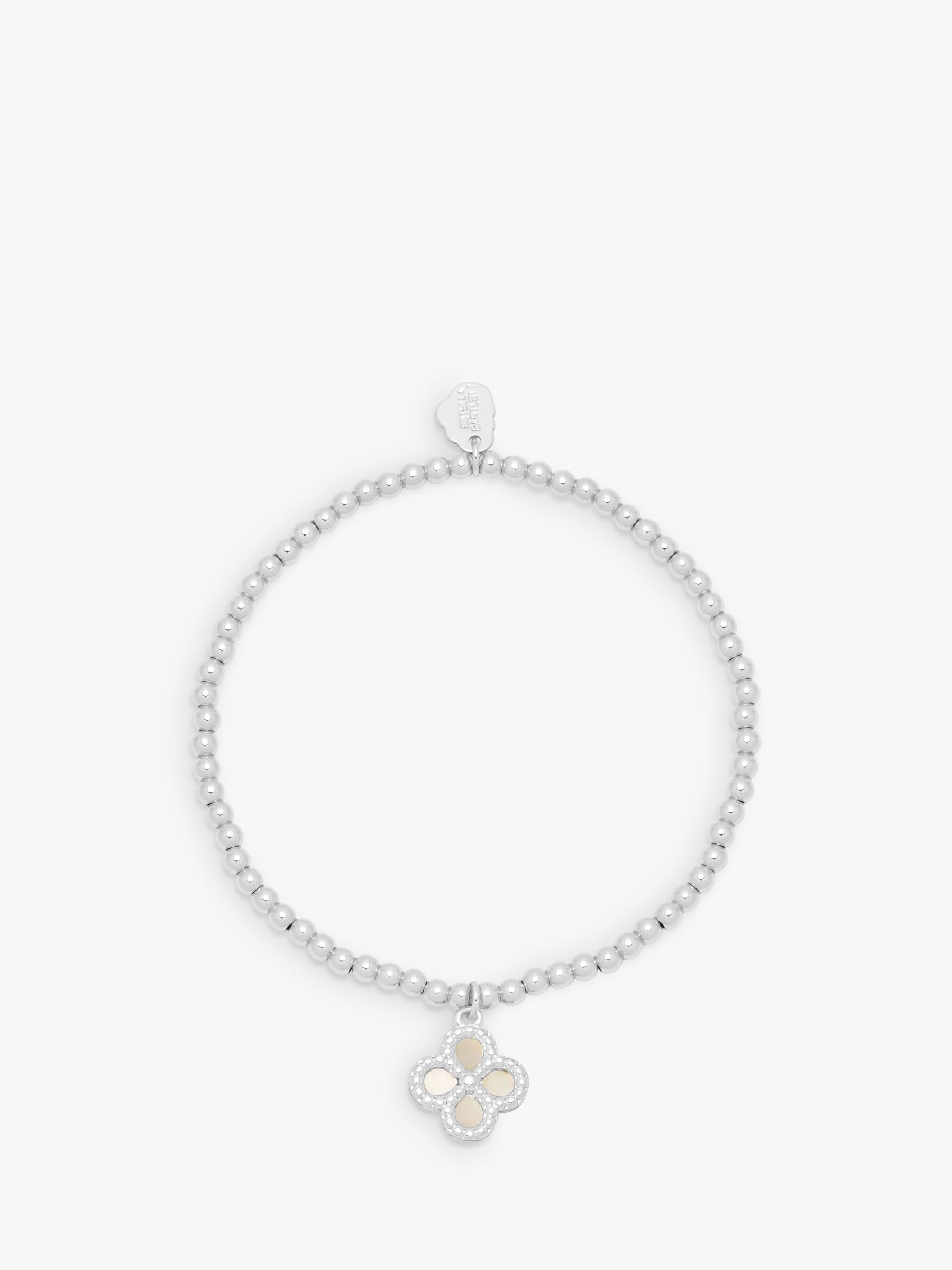 Dainty Pearl Clover Bracelet - Silver & Gold | Alexandra Marks Jewelry Silver