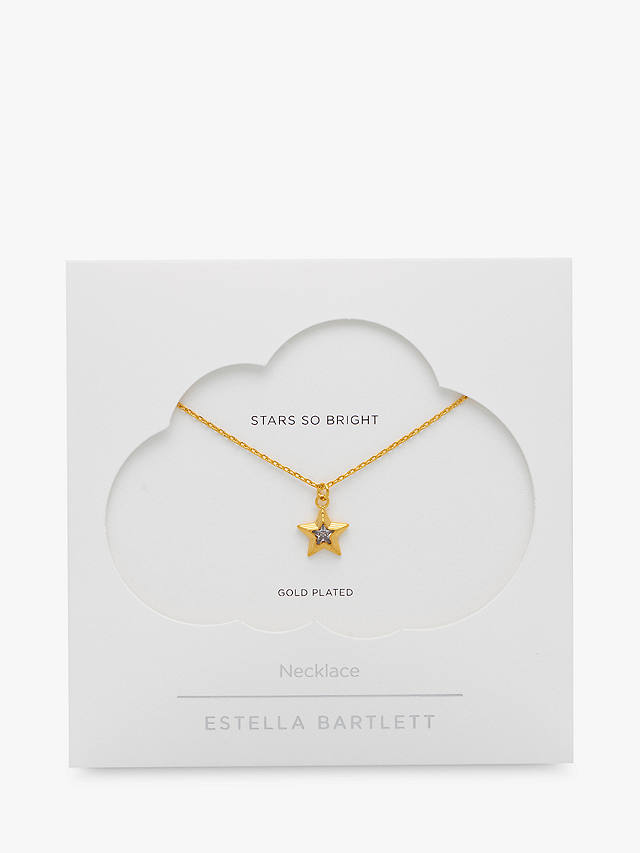 Estella Bartlett Cubic Zirconia Star Pendant Necklace, Gold