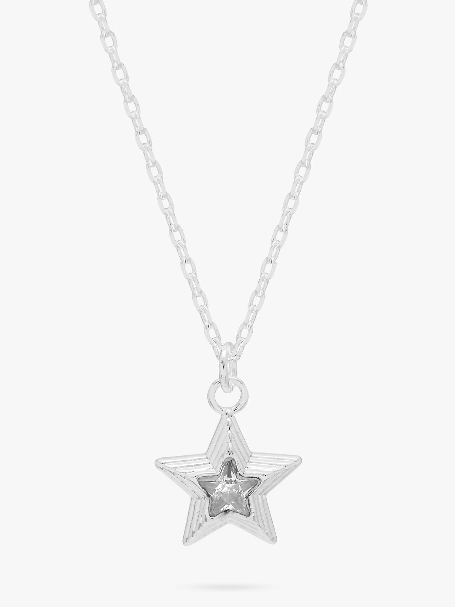 Buy Estella Bartlett Cubic Zirconia Star Pendant Necklace Online at johnlewis.com