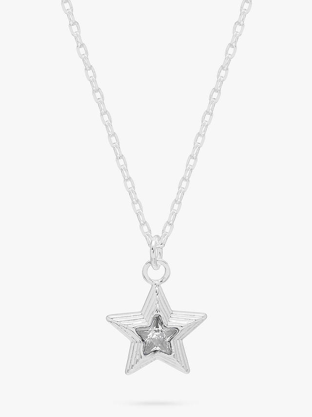 Estella Bartlett Cubic Zirconia Star Pendant Necklace, Silver