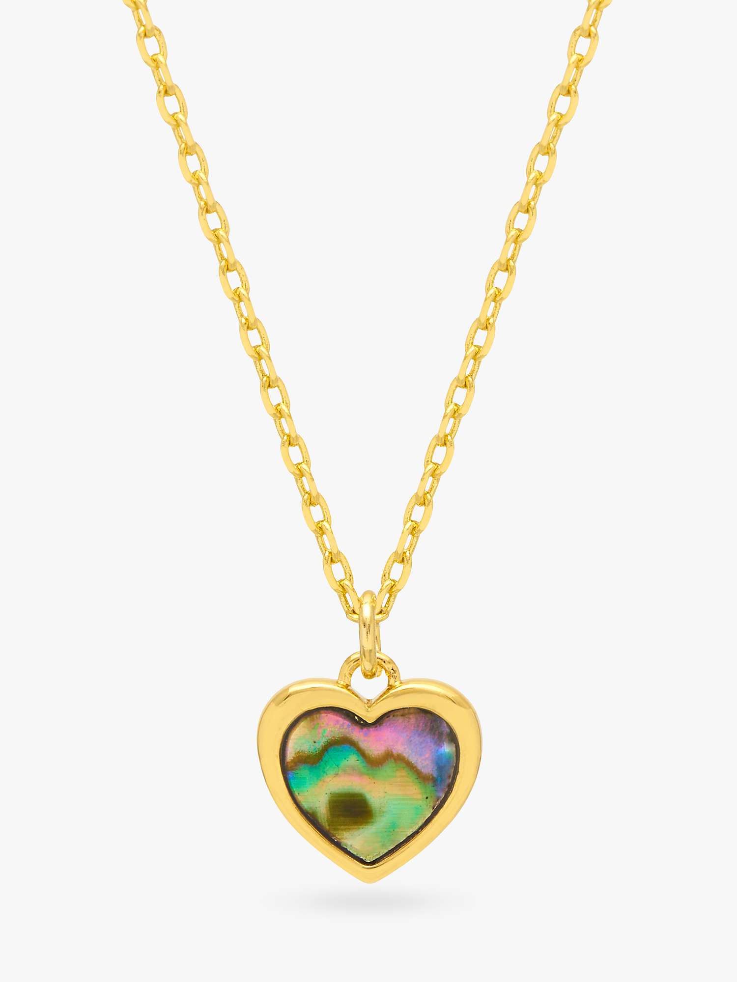 Buy Estella Bartlett Abalone Shell Heart Pendant Necklace, Gold Online at johnlewis.com