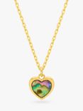 Estella Bartlett Abalone Shell Heart Pendant Necklace, Gold